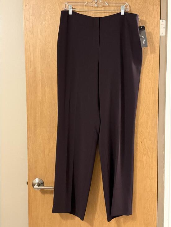 Louben Pants - NWT Louben Stretch Trousers | Size 16 | Eggplant / Deep Plum